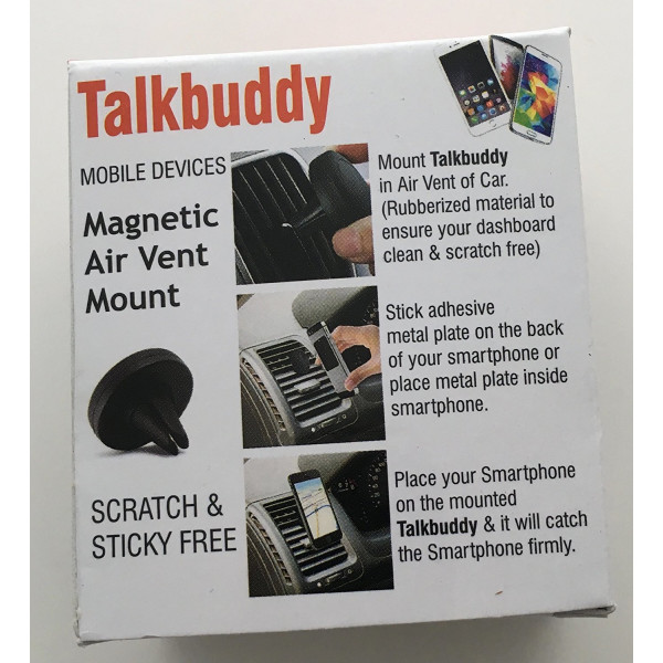 Talkbuddy Magnetic Air Vent Mount for Cell Phones and Mobile devices